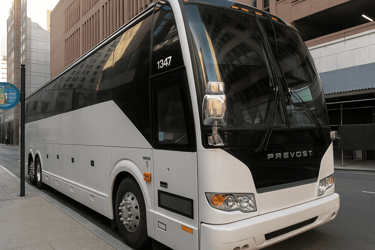 a Charter Bus Rental Elgin coach bus