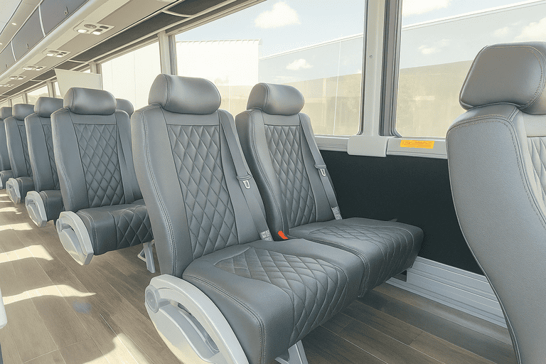 interior of Charter Bus Rental Elgin charter bus